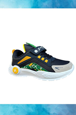 Erkek Çocuk Cırt Cırtlı  Anatomik Rahat Taban  Kaymaz Taban Günlük Spor Ayakkabı Okul Ayakkabısı  La