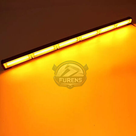 Turuncu Tepe Çakar Bar Led 90cm 12-24v  Off Road Çekici Traktör İkaz Lambası Çakar 15 Modlu