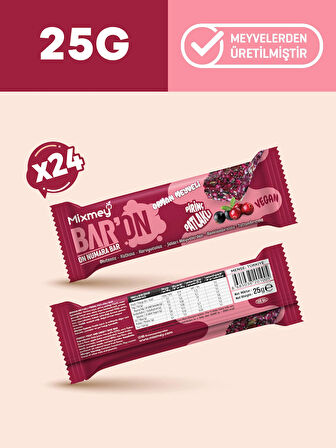 Mixmey Baron Orman Meyveli Pirinç Patlaklı Bar | Sağlıklı Atıştırmalık – Vegan, Glutensiz (25GR X 24 ADET)