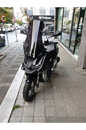 Barossa ADV 125 Siperlik Ön Cam 2024 Model 65cm Siyah Renkli 4mm ORTA BOYLU CAM