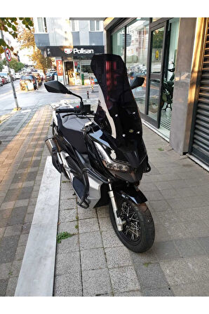 Barossa ADV 125 Siperlik Ön Cam 2024 Model 65cm Siyah Renkli 4mm ORTA BOYLU CAM