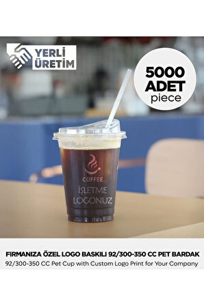 Firmanıza Özel Tek Renk Tek Yön Logo Baskılı 92/300-350 CC Pet Bardak - 5.000 Adet