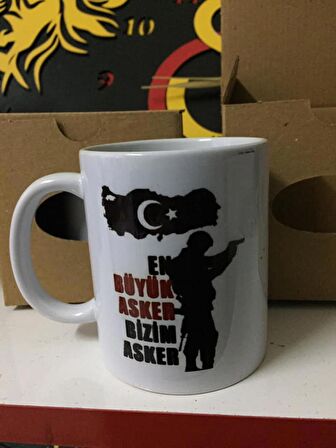 baskılı kupa - en büyük asker bizim asker