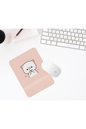 Sevimli Kedi Baskılı Bilek Destekli Mouse Pad