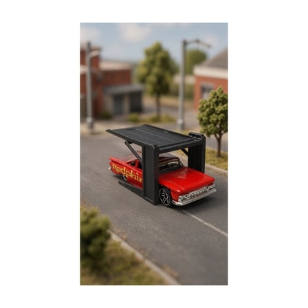 1/64 Ölçek Tek Katlı Otopark 2 Araçlık Araç Lifti