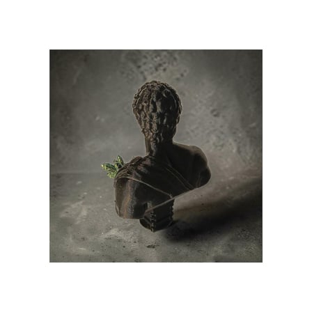 Mistik Kristal Detaylı Erkek Büst Biblo - Sanat ve Mitoloji Temalı Mini Dekoratif Obje (6x8 Cm) Apollo