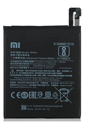 Xiaomi Redmi Note 6 Pro (bn48) Uyumlu Batarya Pil 4000mah