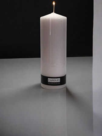 Baton Mumu Tekli 60 mm çap Silindir mum 170 mm boy gövde boya