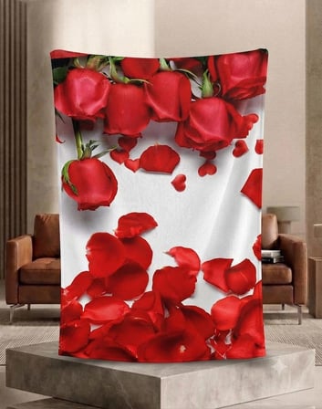 150*220 Cm. Polar Battaniye Hipoalerjenik Organik Pamuk 100%100 cotton Premium luxury doku deluxe seri sağlam leke tutmaz kırışmaz solmaz gül kırmızı beyaz çiçek kalp aşk