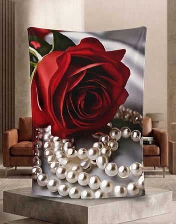 150*220 Cm. Polar Battaniye Hipoalerjenik Organik Pamuk 100%100 cotton Premium luxury doku deluxe seri sağlam leke tutmaz kırışmaz solmaz gül kırmızı beyaz çiçek kalp aşk