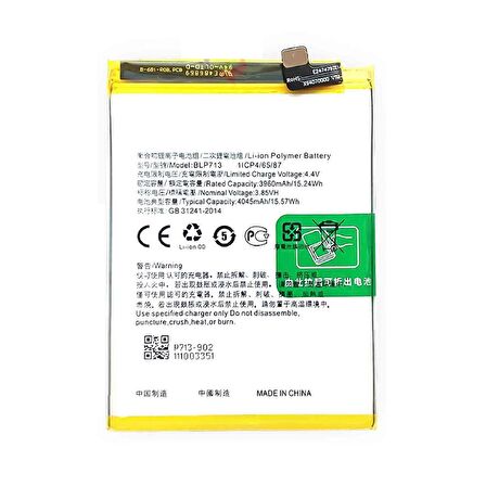  Oppo Realme C3İ ile Uyumlu İthal Pil Blp729