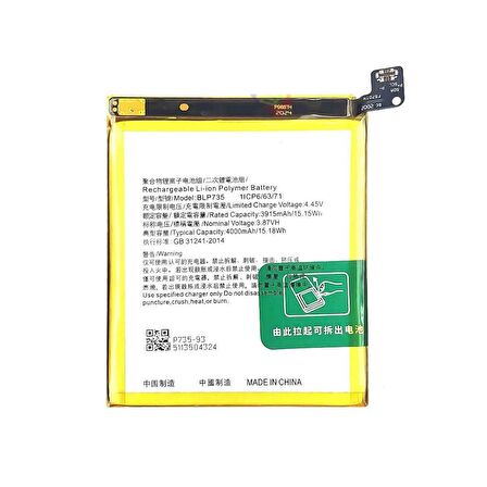  Oppo Reno 3 ile Uyumlu İthal Pil Blp755