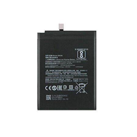  Xiaomi Mi A2 Lite BN47 ile Uyumlu İthal Pil