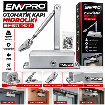 No-3 Otomatik Kapı Hidrolik 45-65kg Emv-5378 Bx40