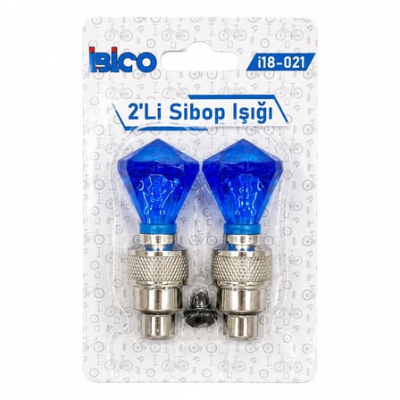 2pcs Mavi Elmas Kesim Prizma Model Sibop Işık Pilli Bisiklet - Motor - Araç Hareket Sensörlü İ18-021 Bx40