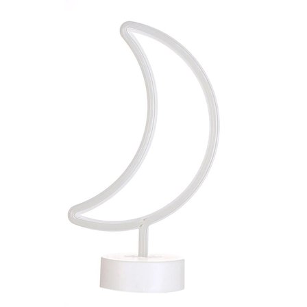 Dekoratif Pilli Ay Tasarımlı 3d Neon Led Masa Ve Gece Lambası Bx40
