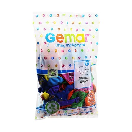 10 İnç - 26cm Karışık Renkli Baskılı  Balon Bx40