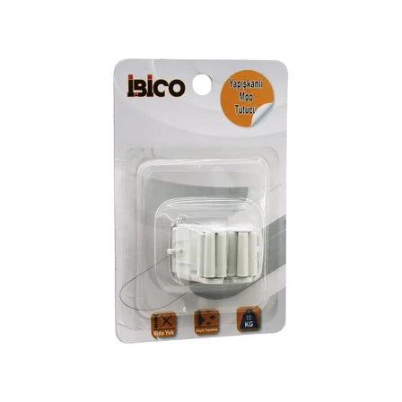 Plastik   Mop Sap Tutucu - Askı   Yapışkanlı Montaj= Şeffaf Pvc Plaka  10kg. Taşıma Bx40