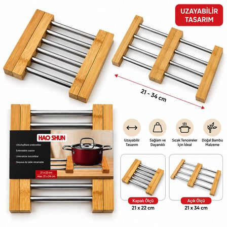 Ayarlanabilir Metal Nihale Bambu Ayak 21x22---21x34cm Bx40