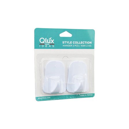 Qlux L-00735 2pcs Opak Beyaz Plastik Askı Bx40