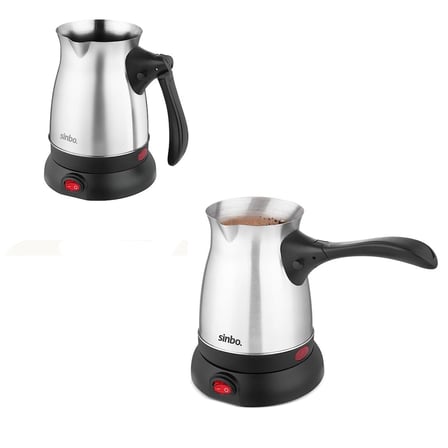 Çelik Elektrikli Cezve Türk Kahve Makinesi - 6fincan=500ml 360 Derece Kablosuz Kullanım 600w Scm-2992 Bx40