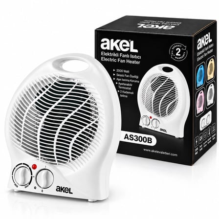 Sıcak - Soğuk Elektrikli Fanlı Isıtıcı 2 Kademe Hız Ayar Hızlı Isıtma - Sessiz Fan 2000w As-300b Bx40