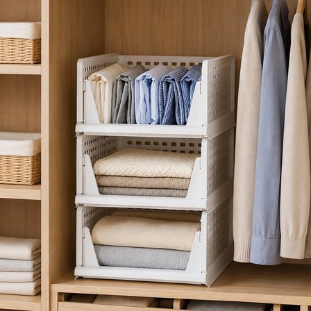 3 Katlı Portatif Organizer - Çok Amaçlı Kayar Raf 18.5x33.5x43cm Toplam 55.5cm Bx40