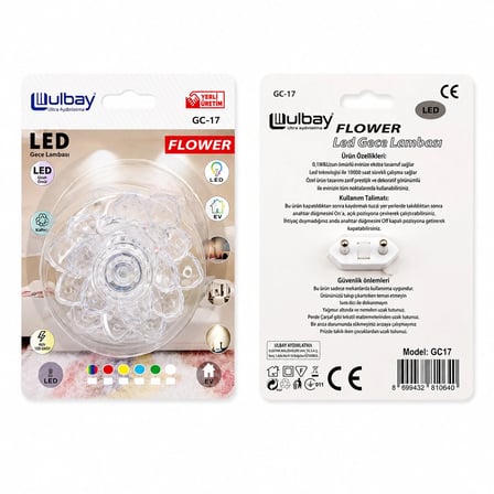 10 Adet Kozalak Led Gece Lambası Gc-17 Bx40