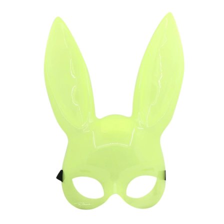Karanlıkta Yanan Glow Floresan Tavşan Maskesi 32x22 Cm Bx40