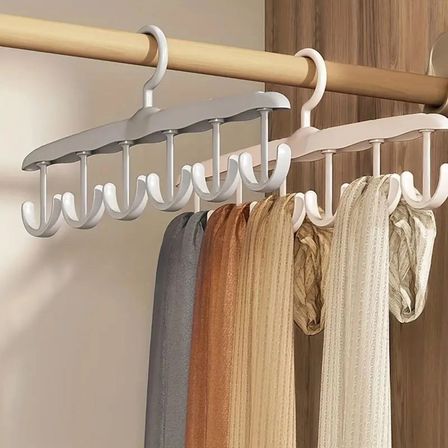 1 Adet Yer Tasarruflu 6 Kancalı Plastik Dolap İçi Düzenleyici Pratik Askı Bx40