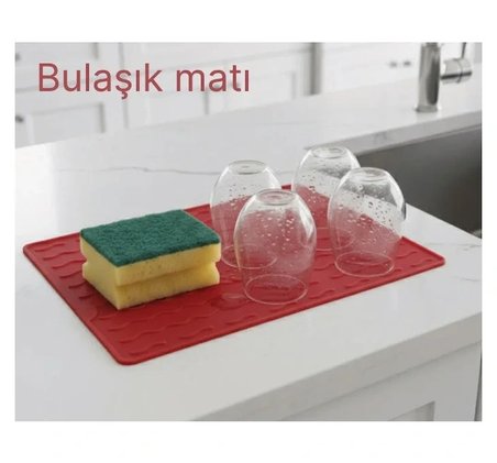 Silikon Bulaşık Kurulama Matı 30*40 Cm Gıdaya Uygun Uzun Ömürlü Bx40