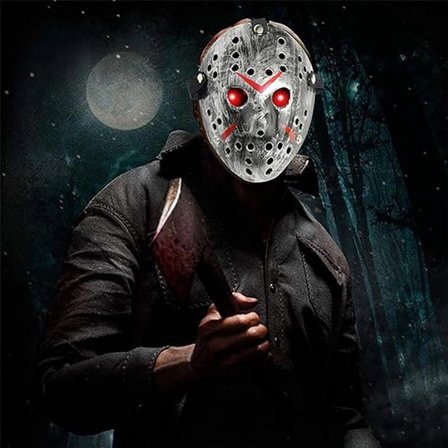 Jason Maskesi Hannibal Maskesi Metal Gümüş Renk 20x25 Cm Bx40