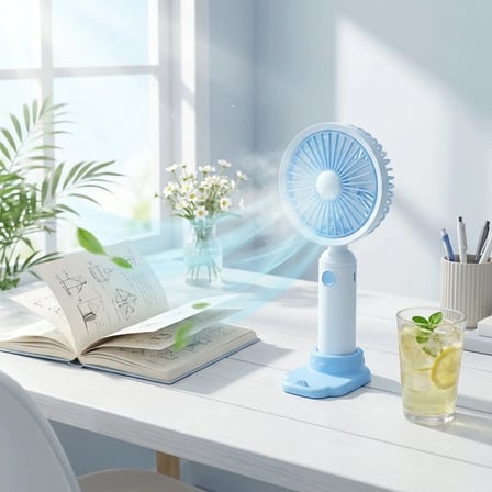 3 Kademeli Masaüstü Fan – Telefon Tutuculu Özellikli Standlı Elde Taşınabilir Mini Fan  Ekl29 Bx40