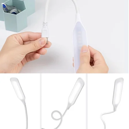Usb Girişli 14 Ledli 3 Kademeli Dokunmatik Masa/kitap Okuma Lambası Ledi Beyaz Bx40