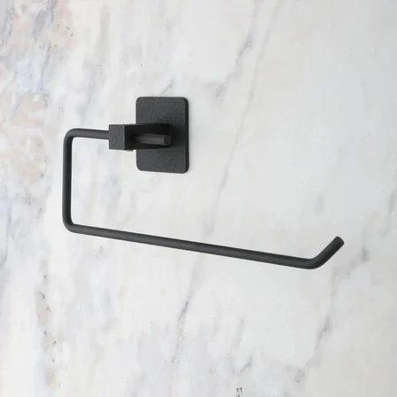 Kendiliğinden Yapışkanlı Siyah Paslanmaz Metal Rulo Havluluk Aparat Bx40