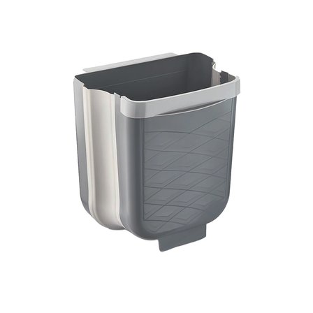 Gri Katlanabilir Mutfak Çöp Kovası 6lt Bx40
