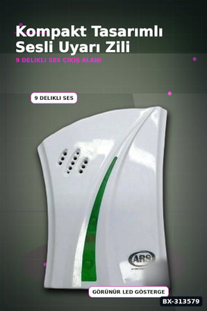 12 Volt Buzzer Sesli Kapı Zili Bx40 Tekli Paket - Düşük Voltajlı Kapı Zili BX-313579