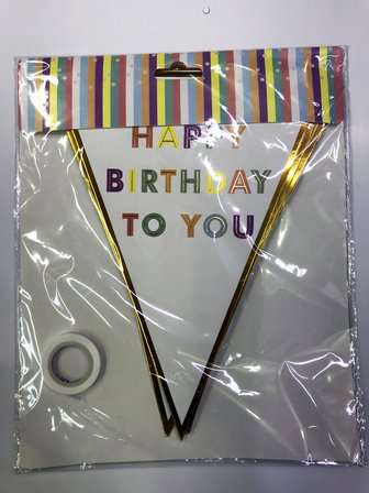Happy Birthday To You Flama Bayrak Süs Bx40