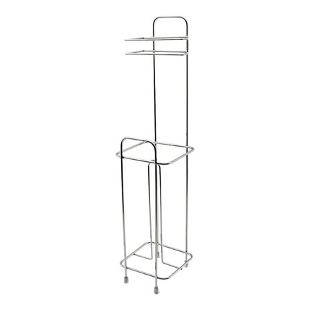 Kare Metal - Krom Yedekli Wc Kağıtlık Bx40