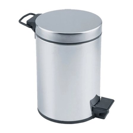 Pedallı 3lt Krom Metal Çöp Kovası Bx40
