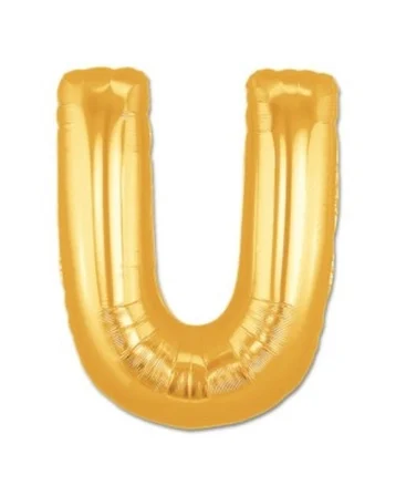 U Harf Folyo Balon Altın Renk  40 İnç Bx40