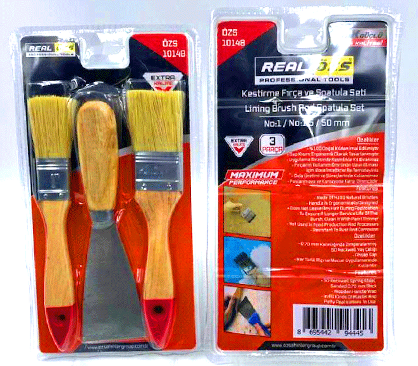 3 Parça  Spatula50mm- Kestirme Fırçano-1-1.5seti Bx40