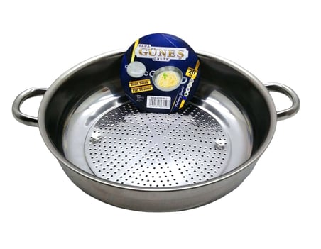 No-1 - 26cm Basık Süzek Metal Süzgeç Bx40