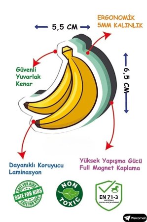 Oyuncak Manyetik Mıknatıslı 30 Parça Hayvanlar 26 Parça Sebze Meyveler Eğitici Set Magnet