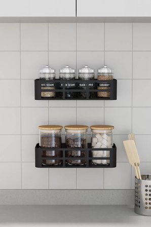 3 lü Banyo Düzenleyici Organizer Şampuanlık Havlupan Askısı Havluluk Siyah Banyo Duş Mutfak Rafı