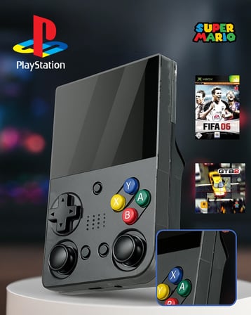 Retro El Atarisi 3.5 HD Ekran – PSP PS1 Mario GTA FIFA Destekli 10.000 Oyun Konsolu
