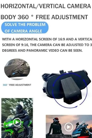 WiFi ve 1080P Kameralı Su Geçirmez Motosiklet Kaskı İçin Bluetooth İntercom Kulaklığı