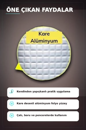 10 cm Genişlik 5 Metre Alüminyum Folyo Kauçuk Sızdırmazlık Bandı - Çatı Boru Duvar Onarım BX-313438