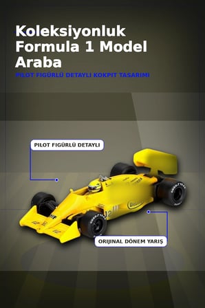 1987 Monaco GP Birincisi Ayrton Senna Lotus 99T #12 1/64 Olcekte Model Araba BX-313381