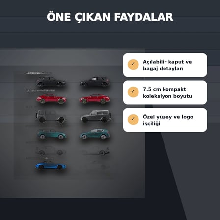 1 Adet Resmi Lisanslı Mini Mercedes-AMG Premium Model Araba - Rastgele Gönderim